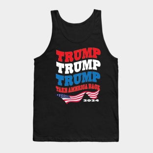 Trump 2024 The Return Flag Take America Back Rep Supporters Tank Top